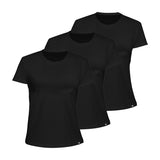 Camiseta Algodão Solid SS - Feminino - Kit com 3 - Muvin - CSC-008200