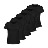 Camiseta Algodão Solid SS - Feminino - Kit com 5 - Muvin - CSC-008300