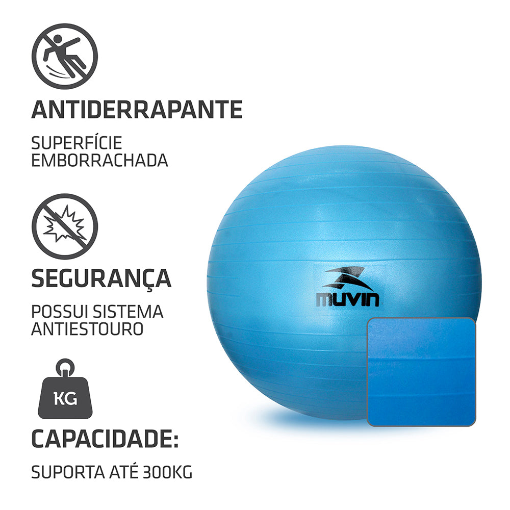 Kit Bolas de Pilates - 45cm + 65cm + 85cm - Muvin - KIT-002300