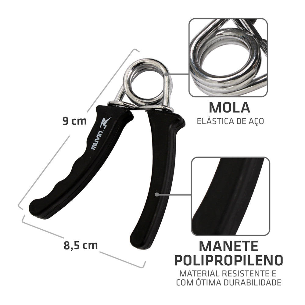 Kit Hand Grip - 3 Pares de Tensões Diferentes - Leve, Média e Alta - Muvin - KIT-001800