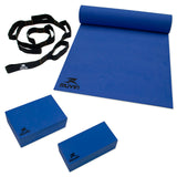 Kit Yoga Muvin Tapete + Fita de Alongamento + Bloco + Tijolo - KIT-000100