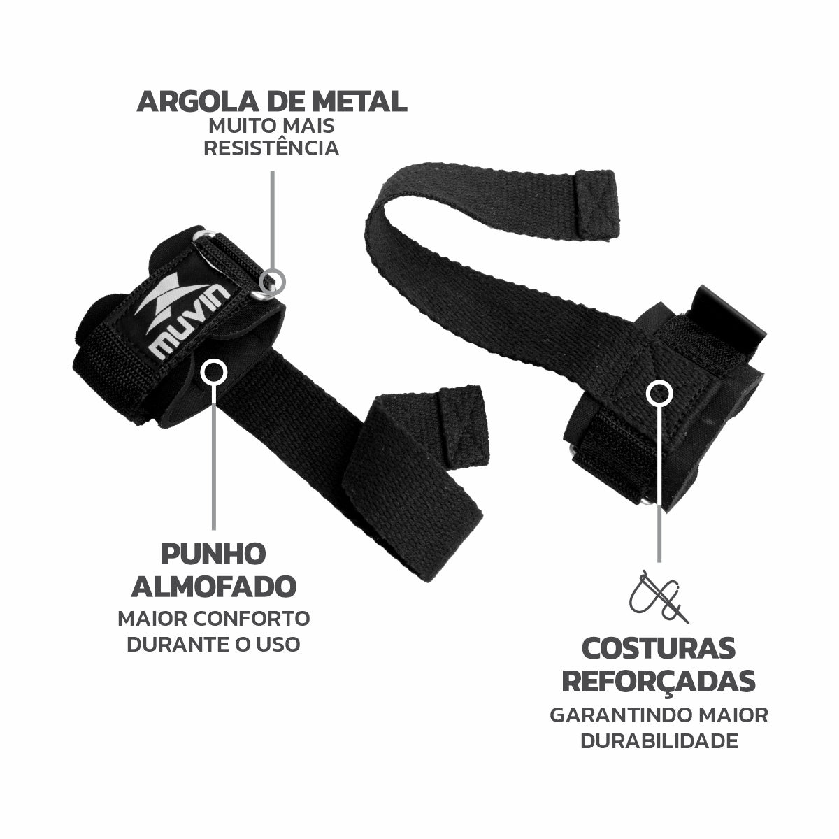 Strap de Musculação com Munhequeira - STM-0400