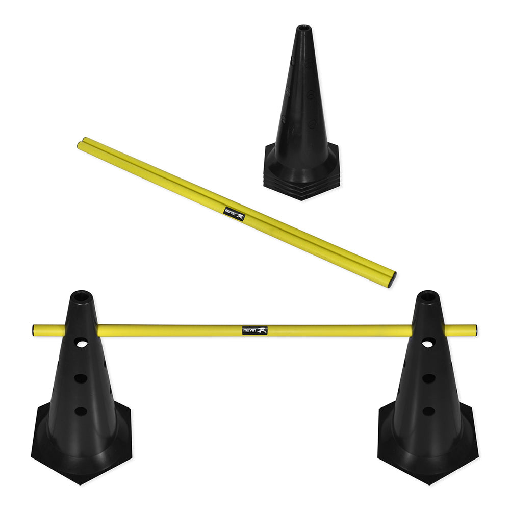 Kit Barreiras de Salto com Cone - 50cm - 3 unidades - Muvin - BRS-20700