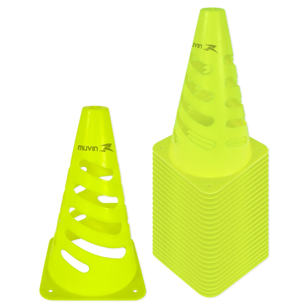 Cone de Marcação Flexível Elite - 24cm - Kit com 24 - Amarelo