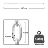 Kit Corrente para Saco de Pancada 150cm - Muvin - CSP-0300