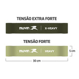 Kit Faixa Elástica Mini Band - X-Power - 2 Tensões - Muvin - FXE-400