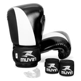 Kit Luva de Boxe Bolt BX + Bandagem Elástica - 300cm x 5cm + Protetor Bucal Standard - Muvin - KIT-5000