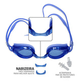 Kit Óculos de Natação Marlin PRO + Touca de Natação em Silicone Standard - Muvin - KIT-004000